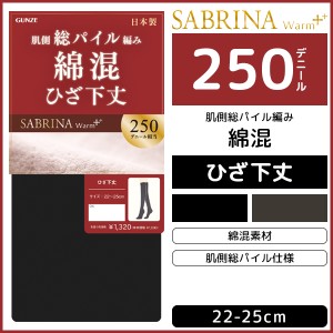 SABRINA サブリナ ウォームプラス 250デニール ひざ下丈 タイツ ソックス 綿混 グンゼ GUNZE | 靴下 くつ下 ショートタイツ 膝下 ひざ下 