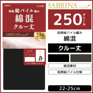 SABRINA サブリナ ウォームプラス 250デニール クルー丈 タイツ ソックス 綿混 グンゼ GUNZE | 靴下 くつ下 ショートタイツ クルーソック