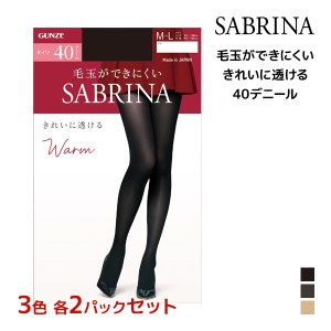 3色2枚ずつ 送料無料6枚セット SABRINA サブリナ ウォームタイツ きれいに透ける 40デニール タイツ グンゼ GUNZE | あったか あったかタ