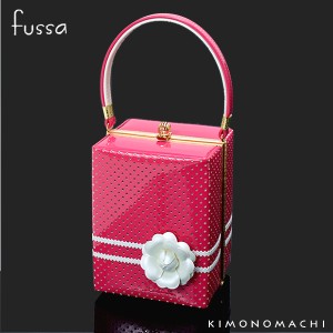 【Prices down2】fussa バッグ単品「ピンク レース」カッティング紐花コサージュバッグ 振袖バッグフッサ 成人式に和装バッグ [送料無料]
