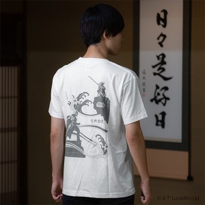 (父の日早割で10%OFF)【Prices down】スター・ウォーズ Tシャツ「力戦奮闘」 白Tシャツ プリントTシャツ 和柄Tシャツ STAR WARSss2403men