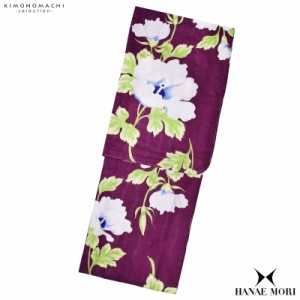 ブランド浴衣単品 レディース 浴衣「HANAE MORI （h1907） 葵 赤紫」大人浴衣 Fサイズ 女性用 女性浴衣 ゆかた 【メール便不可】＜H＞ss2