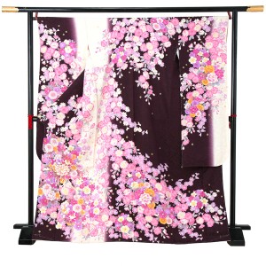 【新古品】お仕立て上がり 振袖単品 「アイボリー×マルーン 桜 牡丹の花束」 振り袖 着物 レディース 成人式 結婚式 結納 パーティー 晴