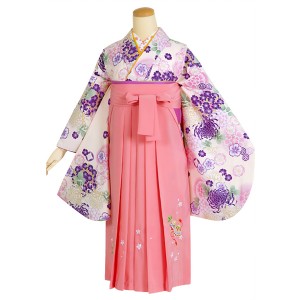 【中古品】ジュニア用 振袖単品「クリーム 桜に菊花」仕立て上がり 小振袖 着物 子ども 子供 キッズ ジュニア 女の子 卒業式 小学校 小学