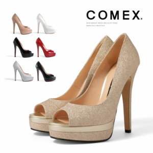 COMEX パンプス ピンヒール 14cm オープントゥ 厚底 コメックスプラットフォーム 靴 日本製 本革 14cmヒール ハイヒール 厚底 パンプス 5