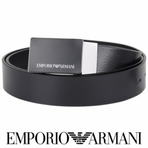 エンポリオアルマーニ メンズベルト トップピンバックル EMPORIO ARMANI ベルト メンズ ブラック Y4S427 YTU7J 84372 【父の日 誕生日 お