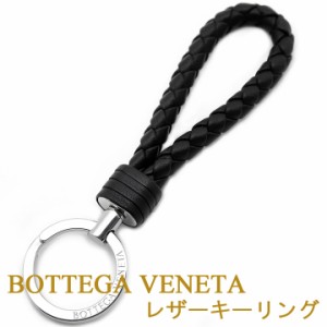 ボッテガヴェネタ キーリング ボッテガ レザーキーホルダー BOTTEGA VENETA ブラック 608783-VO0BG-8803 【父の日 誕生日 お祝い プレゼ