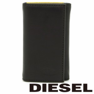 ディーゼル 6連キーケース DIESEL キーホルダー メンズ ブラウン イエロー レザー X08425 P0685 H9031 【父の日 誕生日 お祝い プレゼン