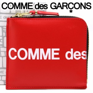 コムデギャルソン ミニ財布 コンパクト コインケース COMME des GARCONS レディース メンズ レッド SA3100HL HUGE LOGO RED 【誕生日 お