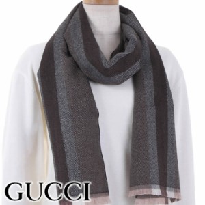 グッチ マフラー GUCCI ウェビングライン マフラー ユニセックス 男女兼用 メンズ レディース ブラウン系 387574 4G200 2764