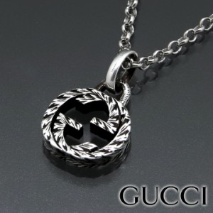 グッチ ネックレス GUCCI ペンダント メンズ レディース シルバー925 インターロッキングG ペンダント 455535-J8400-0811