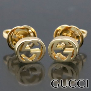 グッチ ピアス GUCCI スタッズピアス ゴールド イエローゴールド アクセサリー 18K GOLD 男女兼用 レディース メンズ インターロッキング