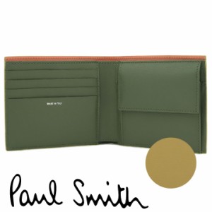 ポールスミス 財布 Paul Smith 二つ折り財布 メンズ マスタード オリーブグリーン トマトレッド M1A-4833-ISTRGS 62 【母の日 誕生日 お