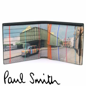 ポールスミス 財布 Paul Smith 二つ折り財布 メンズ ブラック ノッティンガムコンテンポラリー MINI ミニクーパー M1A-4833-LMINNC 79 【