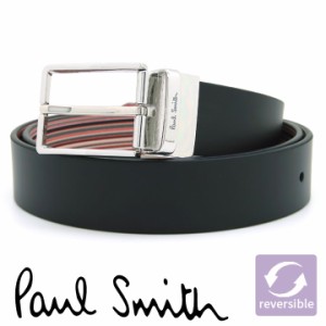 ポールスミス ベルト PaulSmith メンズベルト リバーシブル レザー メンズ 男性 ブラック マルチストライプ M1A-7738-AMUBEL 79 【父の日