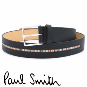 ポールスミス ベルト PaulSmith メンズベルト レザー メンズ 男性 ブラック マルチストライプ M1A-5775-BINSTB 79 【父の日 誕生日 お祝