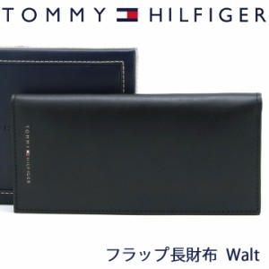 トミーヒルフィガー 長財布 TOMMY HILFIGER フラップ財布 メンズ ブラック 31TL190008-001 BLACK 【誕生日 お祝い プレゼント ギフト】