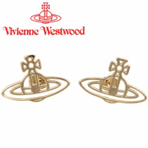 ヴィヴィアンウエストウッド Vivienne Westwood ピアス ヴィヴィアン シンラインフラットオーブピアス ゴールド 【送料無料