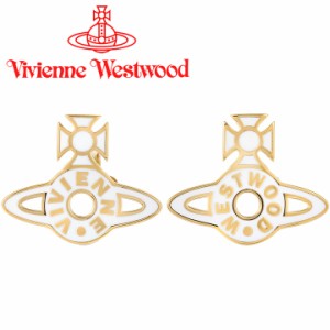 ヴィヴィアンウエストウッド ピアス レディース Vivienne Westwood オーブ ヴィヴィアン ジナイーダピアス ゴールド×ホワイト 62010286-