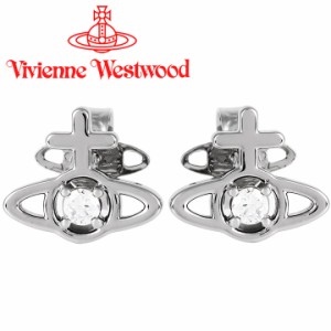 ヴィヴィアンウエストウッド ピアス レディース Vivienne Westwood オーブ ヴィヴィアン ラリータピアス シルバー×ホワイトCZ 62010278-