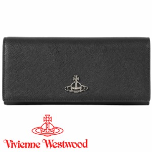 ヴィヴィアンウエストウッド 財布 ヴィヴィアン Vivienne Westwood 長財布 レディース メンズ ブラック 51120005 SAFFIANO BLACK 【母の