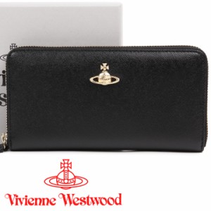 ヴィヴィアンウエストウッド 財布 Vivienne Westwood ラウンドファスナー長財布 レディース メンズ ブラック VICTORIA 51050023 42106 N4