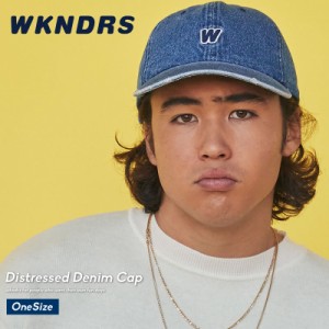 WKNDRS ウィークエンダーズ デニムキャップ メンズ レディース ペアキャップ 帽子 ロゴ 綿100％ コットン100％ 韓国 ファッション ブラン