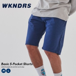 WKNDRS ウィークエンダーズ メンズ デニムショーツ ワイドショーツ サマーショーツ 綿100％ コットン100％ 春 夏 韓国 ファッション ブラ
