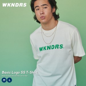 【メール便対応】 WKNDRS ウィークエンダーズ メンズ tシャツ 半袖 ロゴt トップス 綿100％ コットン100％ 春 夏 韓国 ファッション ブラ