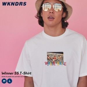 【メール便対応】 WKNDRS ウィークエンダーズ メンズ tシャツ 半袖 綿100％ コットン100％ イラスト トップス 春 夏 韓国 ファッション 