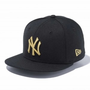 【新品】ニューエラ Child 9FIFTY ニューヨーク・ヤンキース ブラック ゴールド ブラック ゴールド 1個 New Era NewEra