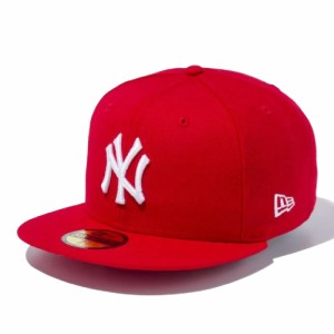 【新品】ニューエラ 59FIFTY ニューヨーク・ヤンキース スカーレット ホワイト スカーレット 1個 New Era NewEra