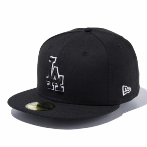 【新品】ニューエラ 59FIFTY ロサンゼルス・ドジャース ブラック ブラック ホワイトアウトライン ブラック ホワイト 1個 New Era NewEra