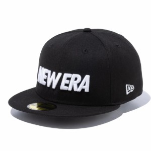 【新品】ニューエラ 59FIFTY ワードマークロゴ ブラック ホワイト 1個 New Era NewEra