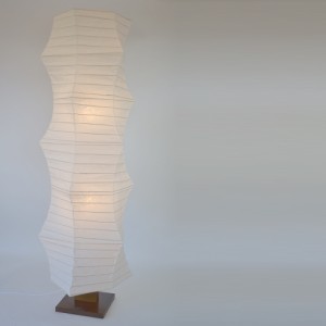 【送料無料】彩光デザイン 和照明 大型 和紙照明 フロアスタンドライト 【白熱電球付き】 D-207 揉み紙 日本製 和風照明