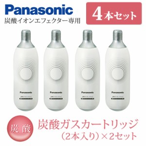 【セット】パナソニック 炭酸ガスカートリッジ（2本入り）×2セット（計4本）炭酸イオンエフェクター専用 EH-2S41-2SET