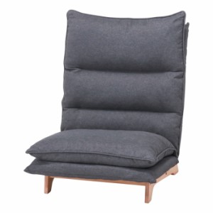 【送料無料】不二貿易 ダブルクッション座椅子 フィット2 1P DGY fj-19205 ダークグレー