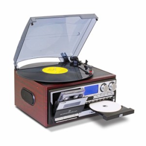 【送料無料】クマザキエイム 多機能 レコードプレーヤー CD ラジオ カセット MA-90