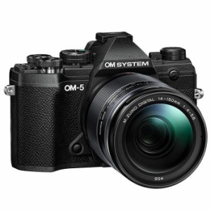 OM SYSTEM デジタル一眼カメラ OM-5 14-150mm II レンズキット デジタルカメラ OLYMPUS OM-5-14150-LKIT-B ブラック