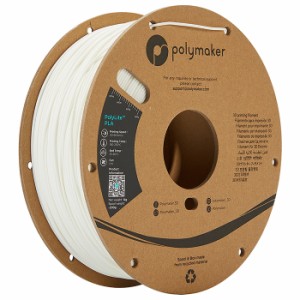 Polymaker PolyLite PLA フィラメント (1.75mm, 1kg) White ホワイト 3Dプリンター用 PA02002 ポリメーカー