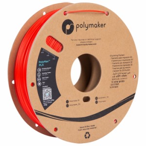 Polymaker PolyMax PLA フィラメント (1.75mm, 0.75kg) Red レッド 3Dプリンター用 PA06004 ポリメーカー