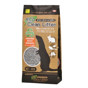 【送料無料】三晃商会 WILD フェレット等小動物用 紙製トイレ砂 エコ クリーンリター 30L SK-4976285252303