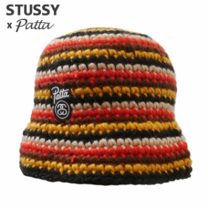 (2024新作)新品 ステューシー STUSSY x パタ PATTA BUCKET HAT STRIPED KNIT バケット ハット バケハ スケート ストリート エイトボール 