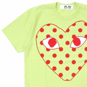 新品 プレイ コムデギャルソン PLAY COMME des GARCONS MENS OUTLINE DOT HEART TEE Tシャツ LIGHT GREEN グリーン 緑 半袖Tシャツ