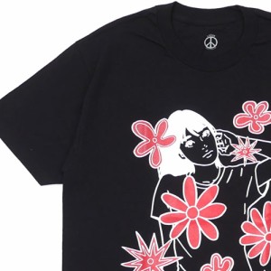 新品 オンエアー ON AIR Flowers S/SL Tee Tシャツ BLACK ブラック 黒 半袖Tシャツ
