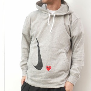 新品 プレイ コムデギャルソン PLAY COMME des GARCONS x ナイキ NIKE MENS NIKE x Play Hoodie パーカー GRAY グレー 灰色 SWT/HOODY