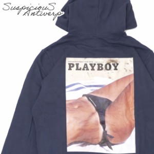 【数量限定特別価格】 新品 サスピシアス アントワープ SuspiciouS Antwerp Playboy June '62 Hoodie パーカー NAVY ネイビー 紺 SWT/HOO