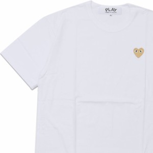 新品 プレイ コムデギャルソン PLAY COMME des GARCONS MENS GOLD HEART ONE POINT TEE Tシャツ WHITExGOLD 半袖Tシャツ