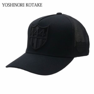 新品 ヨシノリコタケ YOSHINORI KOTAKE x BARNEYS NEWYORK BLACK LINE 444LOGO MESH CAP BLACKxBLACK ヘッドウェア