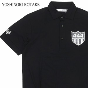 新品 ヨシノリコタケ YOSHINORI KOTAKE 店舗限定 444 EMBLEM POLO SHIRTS ポロシャツ BLACK ブラック 黒 TOPS